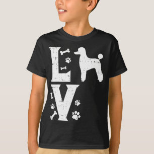 Love Poodle Standard Miniature Toy Pet Dog Lover O T-Shirt