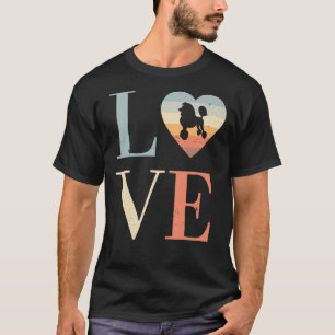 Love Poodle Vintage Retro Poodle T-Shirt