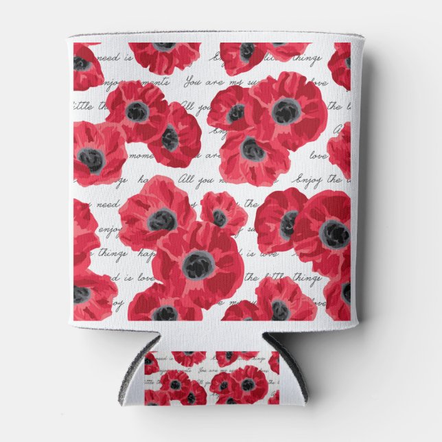 love poppies can cooler (Front)