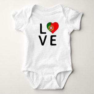 Love - Portugal Flag Baby Bodysuit