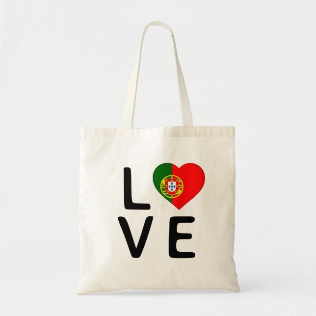 Love - Portugal Flag Tote Bag (Front)