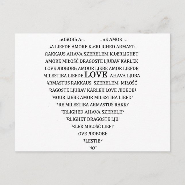 LOVE POSTCARD (Front)