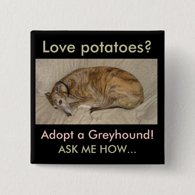 Love Potatoes? 2 Inch Square Button (Front)