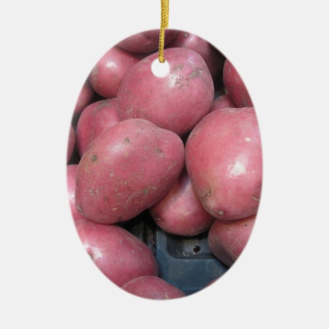 Love Potatoes Ceramic Ornament (Front)
