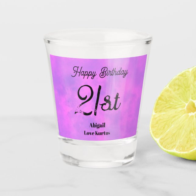 Love Potion 21st Shot Glass  (Front)