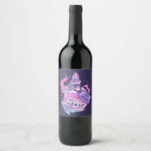 Love Potion Cute Pink Halloween Potion Bottle Wine Label