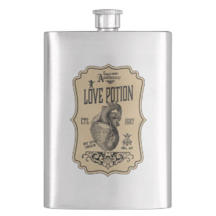 Love Potion Halloween Party Vintage Hip Flask
