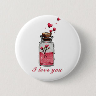 Love Potion in a Bottle Postcard 2 Inch Round Button