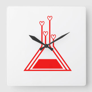 love potion square wall clock