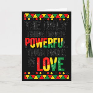 Love powerful than hate black history month Love p Card