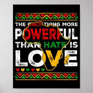 Love Powerful Than Hate Black History Month Poster