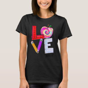 Love Pre K Apple Back To School Teacher T-Shirt