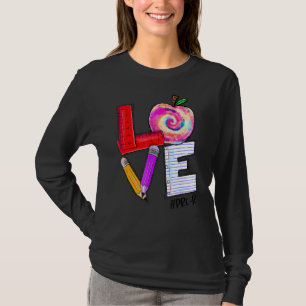 Love Pre K Apple  Back To School Teacher T-Shirt