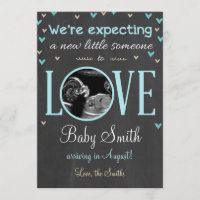 Love Pregnancy Announcement Ultrasound Blue Boy