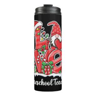 Love Preschool Teacher Gnome Christmas Pyjamas Thermal Tumbler