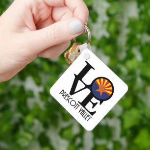 LOVE Prescott Valley Arizona Keychain
