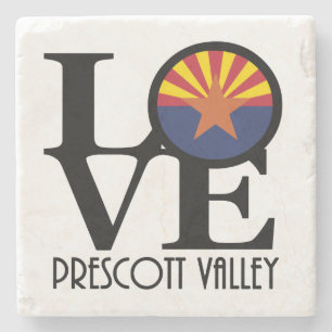 LOVE Prescott Valley Arizona Stone Coaster