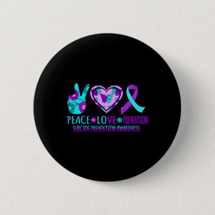 Love Prevention Happy Suicide Awareness Graphic 2 Inch Round Button