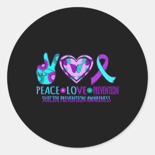 Love Prevention Happy Suicide Awareness Graphic Classic Round Sticker