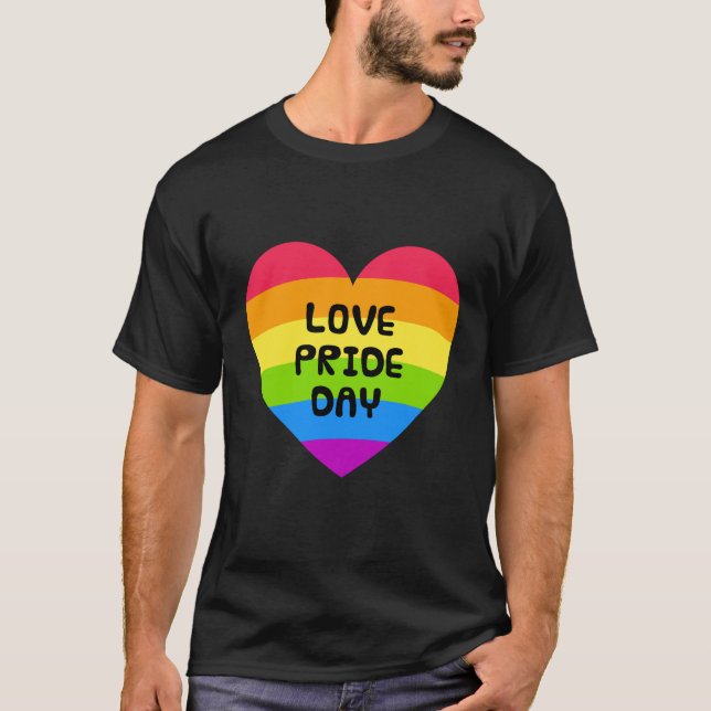 Love Pride Day blk mens T-Shirt (Front)