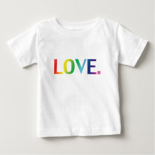 Love, pride lgbt lgbtq rainbow colours baby T-Shirt