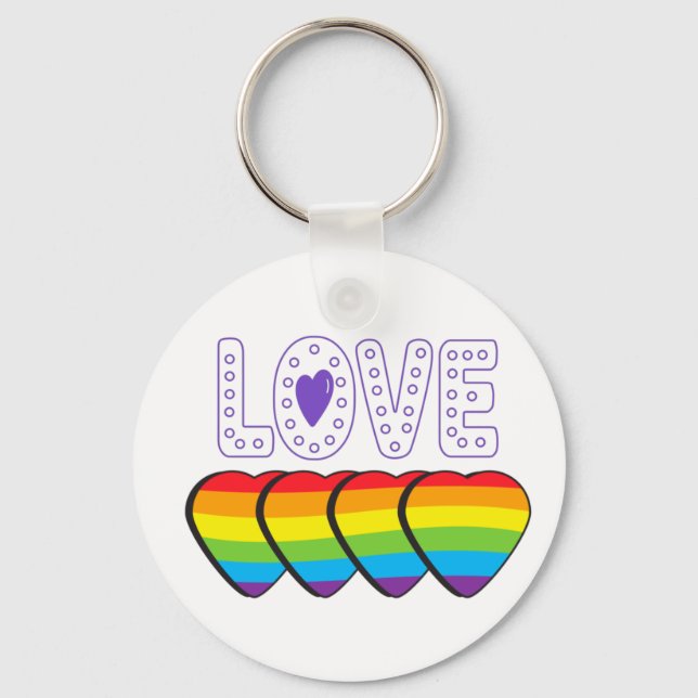 Love Pride. LGBT+Pride. Pride love     Keychain (Front)