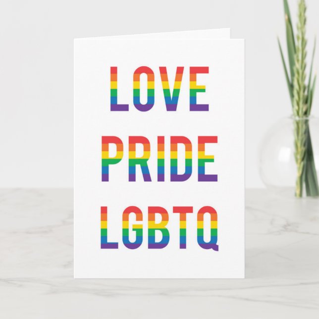 Love Pride LGBTQ Card (Front)