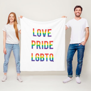 Love Pride LGBTQ Fleece Blanket