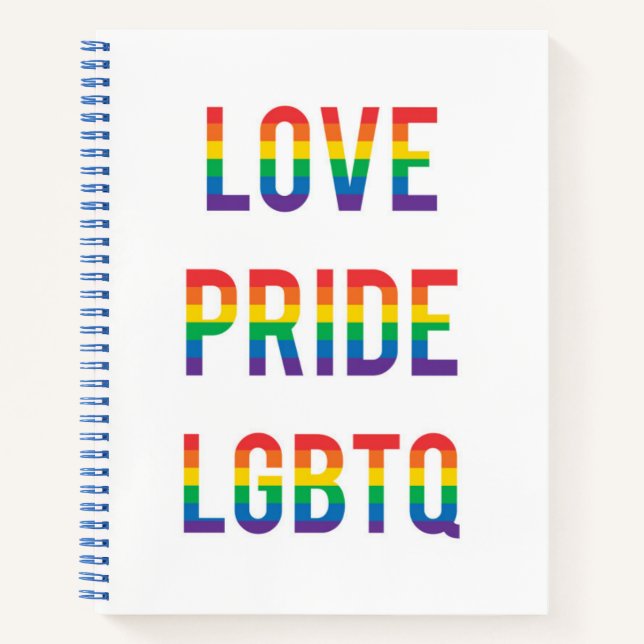 Love Pride LGBTQ Notebook (Front)