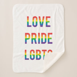 Love Pride LGBTQ Sherpa Blanket