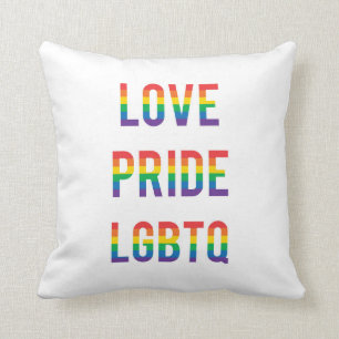 Love Pride LGBTQ Throw Pillow