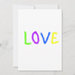 Love pride rainbow watercolor LGBTQ June modern Invitation