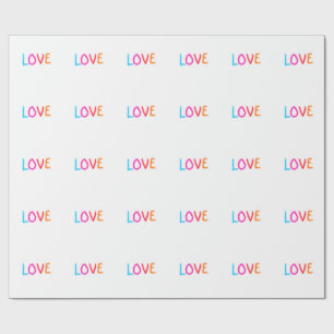 Love pride rainbow watercolor LGBTQ June modern Wrapping Paper