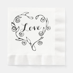 Love Print Design Napkin
