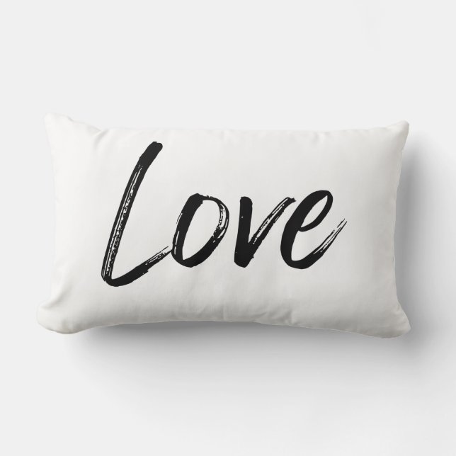 Love Print Throw Pillow (Front)