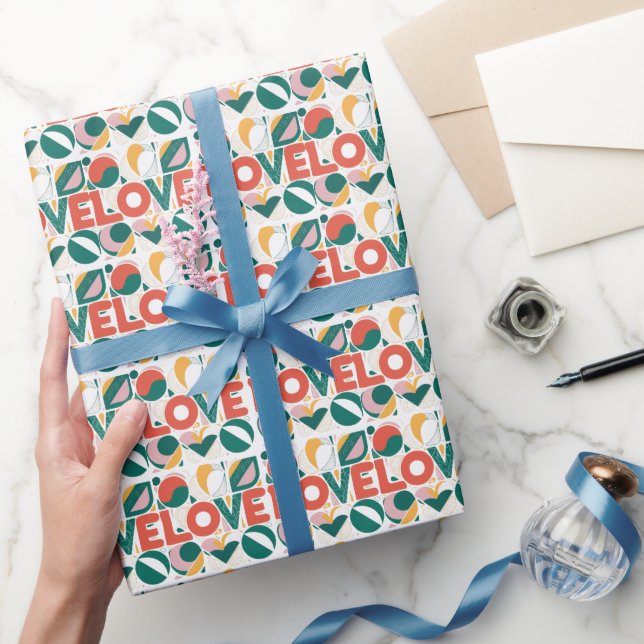 LOVE print Valentines Day Love Wrapping Paper (Gifting)