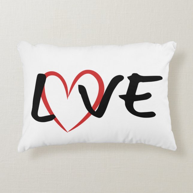 LOVE printed  Accent Pillow (Front)