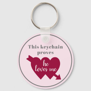 Love Proof Valentine Pink Romantic Keychain