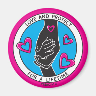 Love & Protect Symbol Pink 1_2.25”_ Magnet