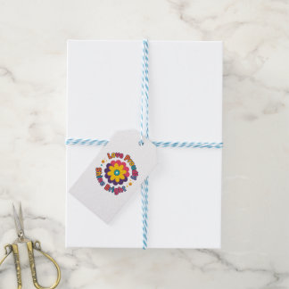 Love Proudly Shine Bright – Colorful Flower Pride  Gift Tags