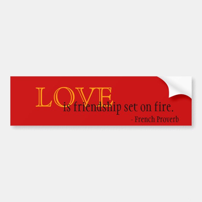 Love Proverb Bumper Sticker (Front)