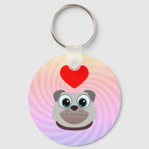 Love Pug Keychain