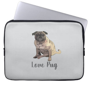 Love Pug Laptop Sleeve