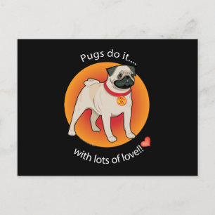 Love Pug Postcard