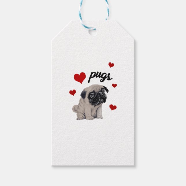 Love pugs gift tags (Front)