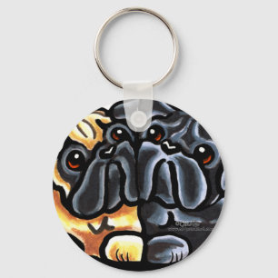 Love Pugs Keychain