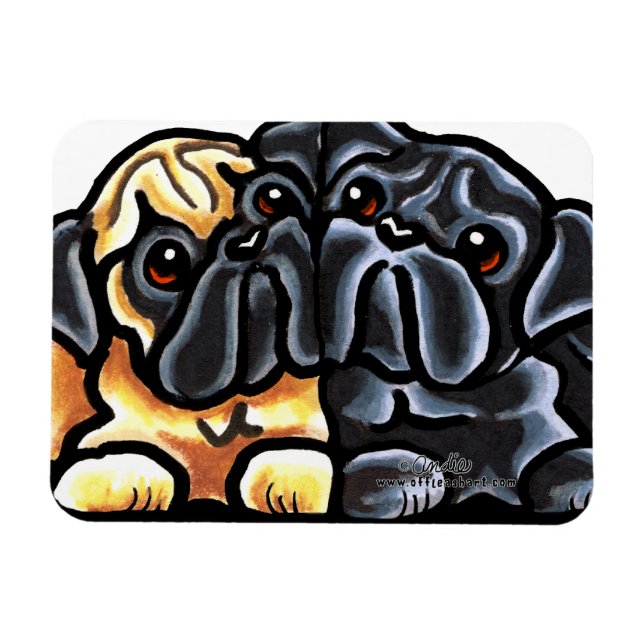 Love Pugs Magnet (Horizontal)