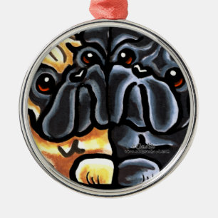 Love Pugs Metal Ornament