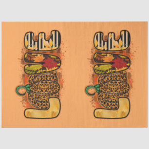 Love Pumpkin Autumn Customize Colour Tissue Paper