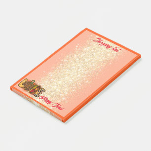 Love Pumpkin Autumn Customize Text and Colour Post-it Notes